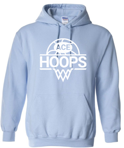 ACE Hoops Hoodie (Light Blue) Adult Size Only