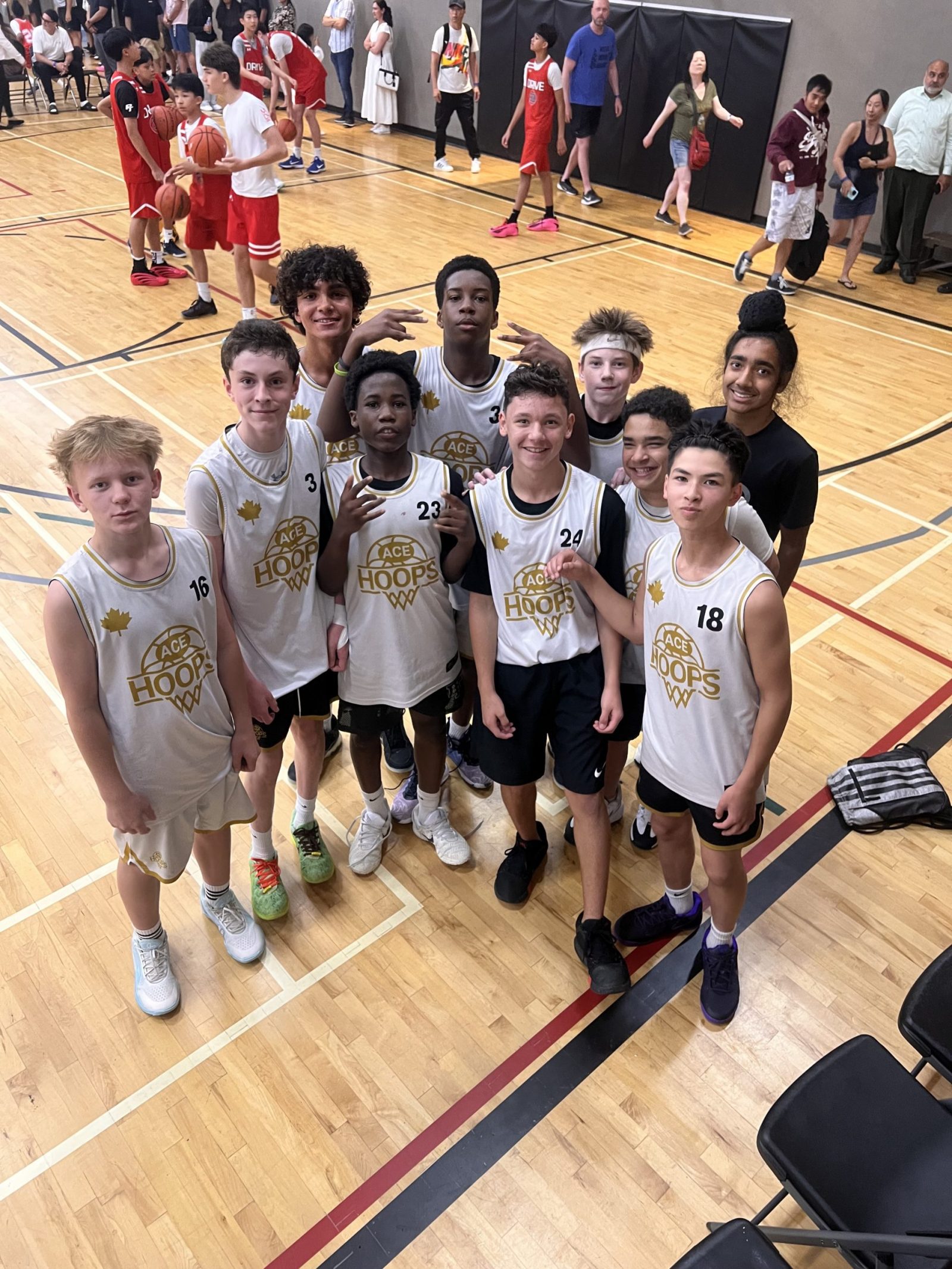 ACE U14 boys basketball team at Heat Fest tournament